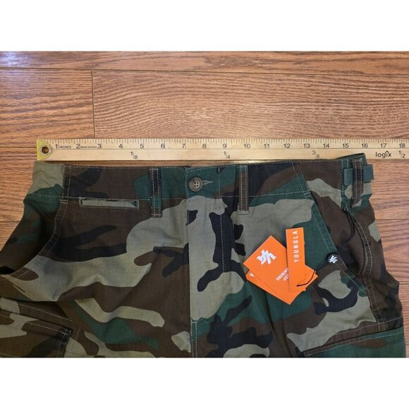 YoungLA Cargo Pants Mens Sz M Camo Military Green Ripstop Tactical #602 NWT - Picture 3 of 14